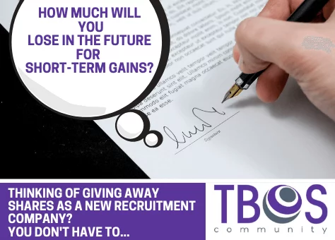 THINKING OF GIVING AWAY SHARES AS A NEW RECRUITMENT COMPANY? YOU DON'T HAVE TO!